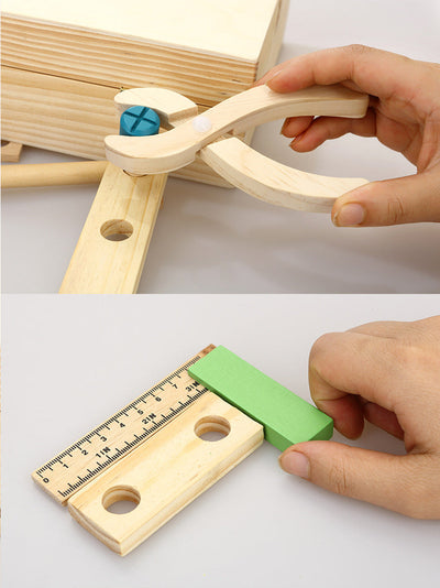 Boîte à outils en bois – ensemble de jeu