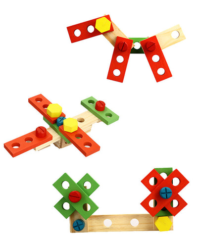Boîte à outils en bois – ensemble de jeu