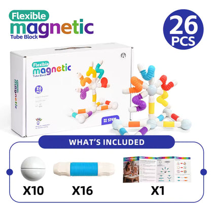 Pop Tube Magnetic Sticks Puzzle with Character -158