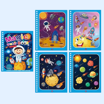 Libro de colorear mágico de agua Fidtoy Aqua Doodle, reutilizable para niños pequeños