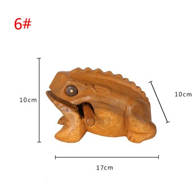 Frog Guiro Percussion Musical Instruments Wooden Croaking Frog