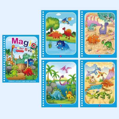 Libro de colorear mágico de agua Fidtoy Aqua Doodle, reutilizable para niños pequeños