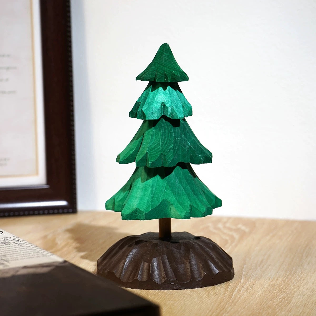 Décorations de Noël en bois massif sculptées à la main