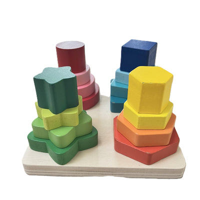 Geometric Four Column Stacker
