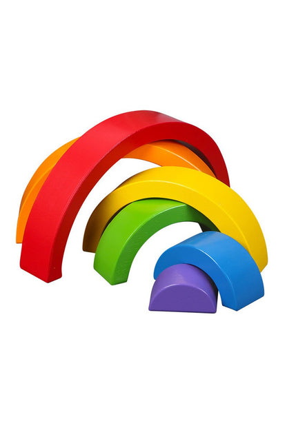 6-Piece Rainbow Wooden Montessori Blocks
