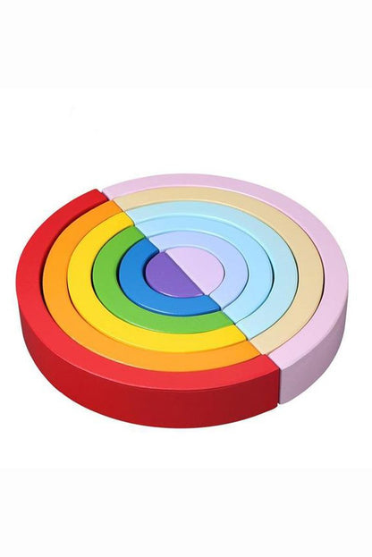 6-Piece Rainbow Wooden Montessori Blocks