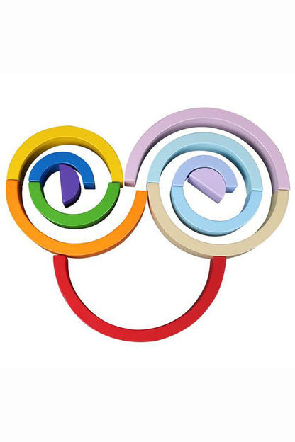 6-Piece Rainbow Wooden Montessori Blocks