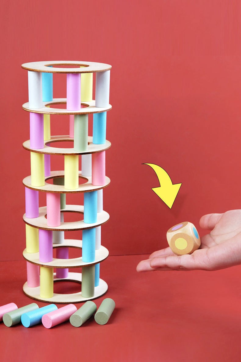 Wooden Tower Stacking Montessori Toy