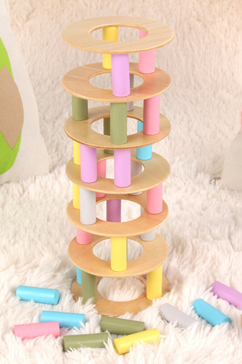 Wooden Tower Stacking Montessori Toy