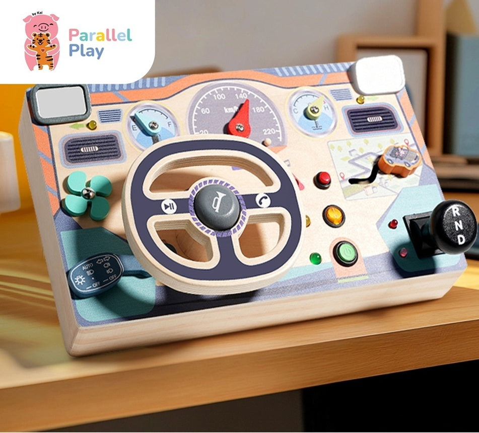 Little Driver’s Wooden Steering Dashboard