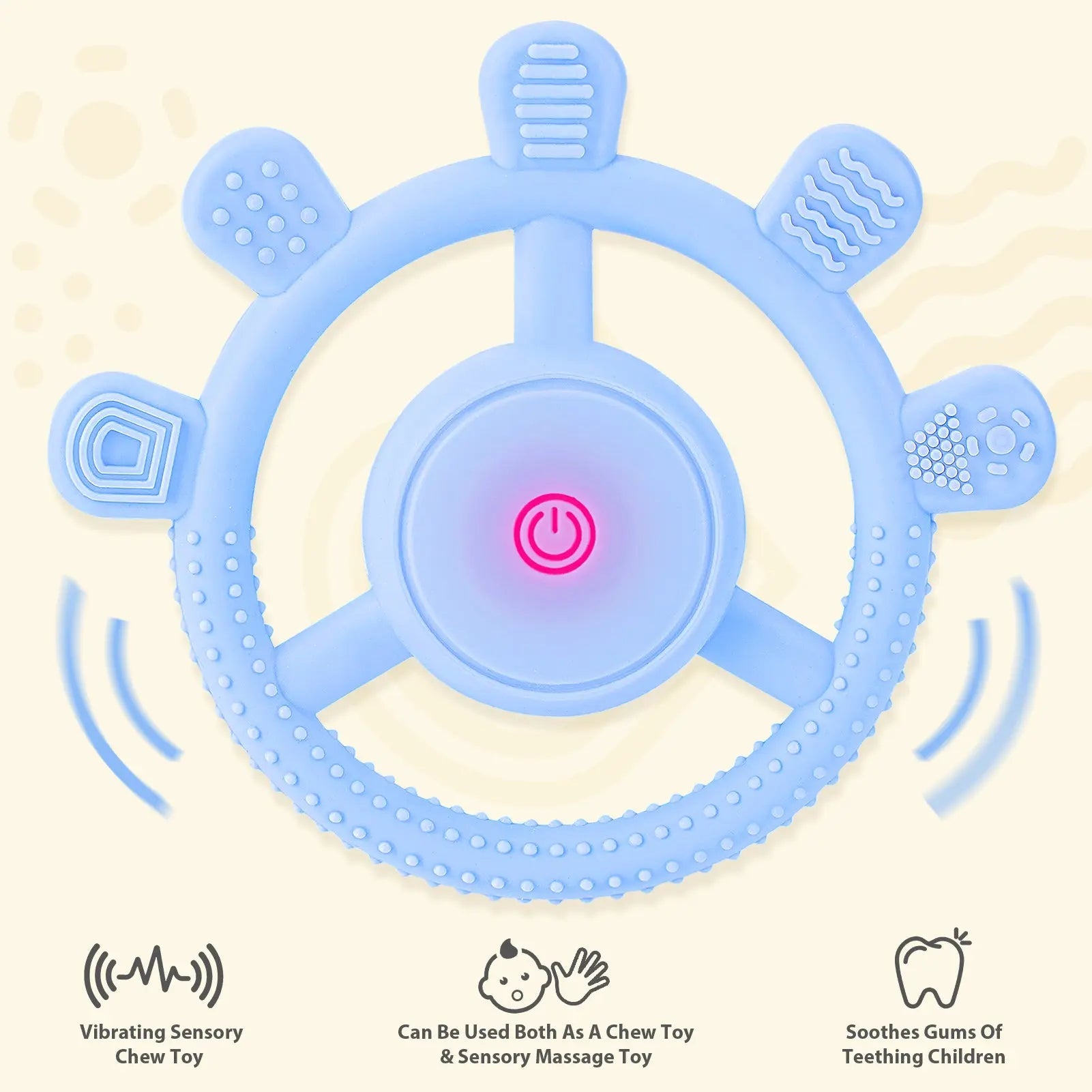 Baby Vibrating Sensory Chew Toy for Autism & Teething Relief | Fidtoy