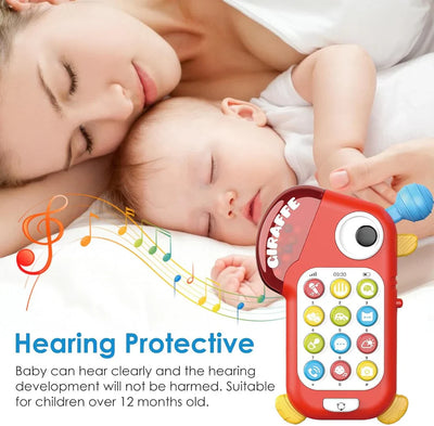 Juguete sensorial Fidtoy Learning con varias actividades para bebés, teléfono de juguete