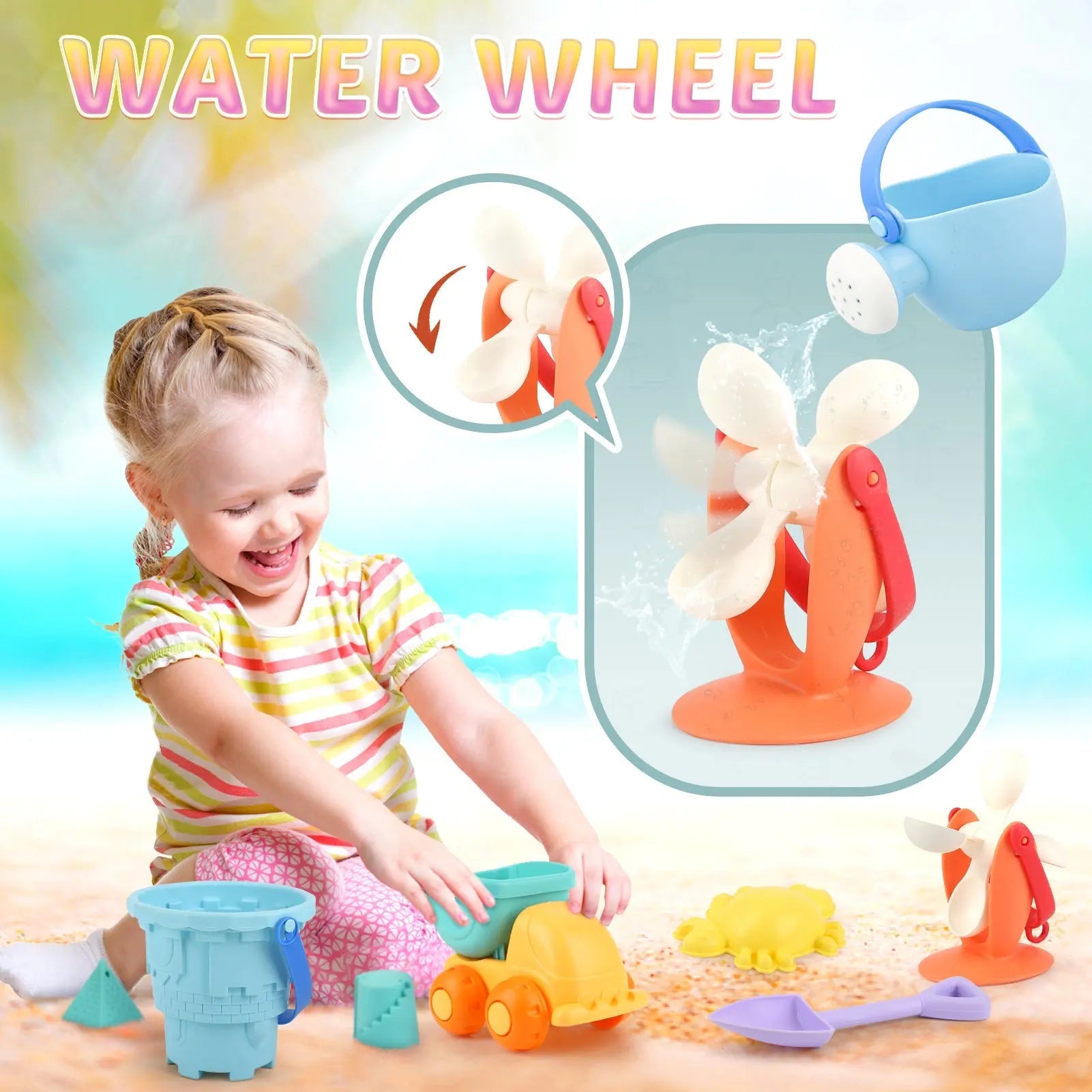 Ensemble de jouets de sable pour débutants avec outils souples et moules amusants
