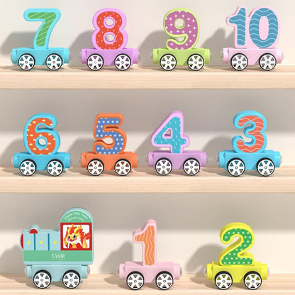 Wooden Magnetic Number Train - 1 to 10