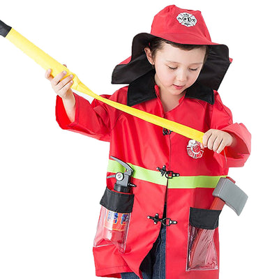 Fidtoy Kids Fire Fighter Costume Set for Pretend Play