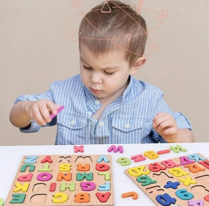 3D Uppercase Alphabet Wooden Learning Board - 216