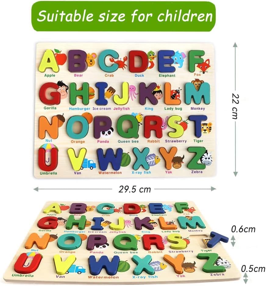 ABC Uppercase 3D Learning Wooden Board - 25A