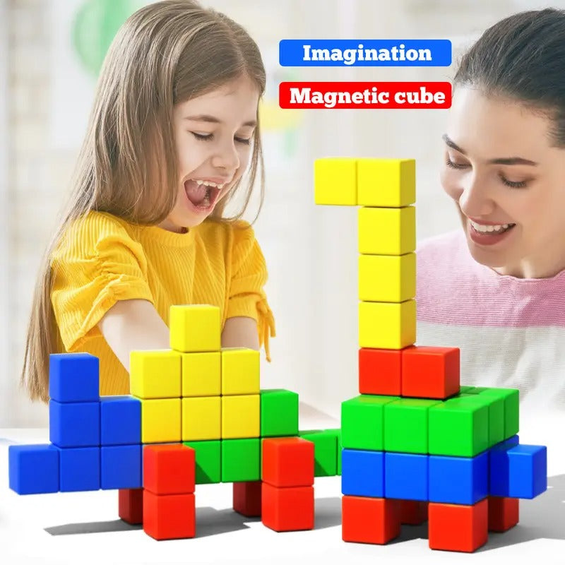 Colorful Magnetic Cube Learning Blocks Set 3 x 3 cm cube - 610