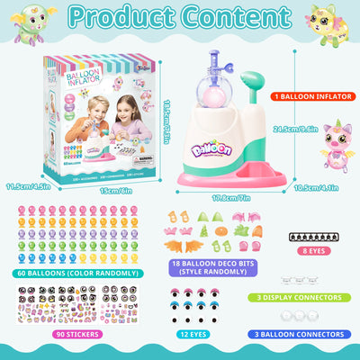 Ballons gonflables jouets à presser, jouets Kawaii Squishies pour fêtes d'enfants de 4 à 8 ans et de 8 à 12 ans, recharges de Squishy qui brillent dans le noir - Kit de fabrication de Squishy DIY