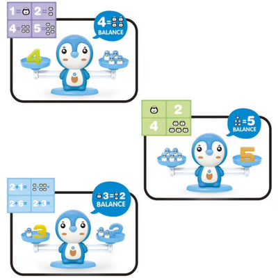 Kit d'apprentissage des mathématiques avec balance pingouin - 100