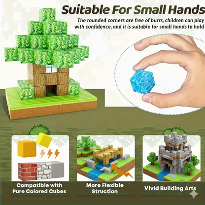 Super World Magnetic Cube Building Blocks 128 pieces - B46