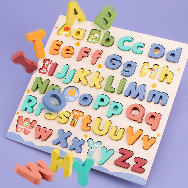 2in1 Wooden Uppercase and Lowercase Picture Board - 905