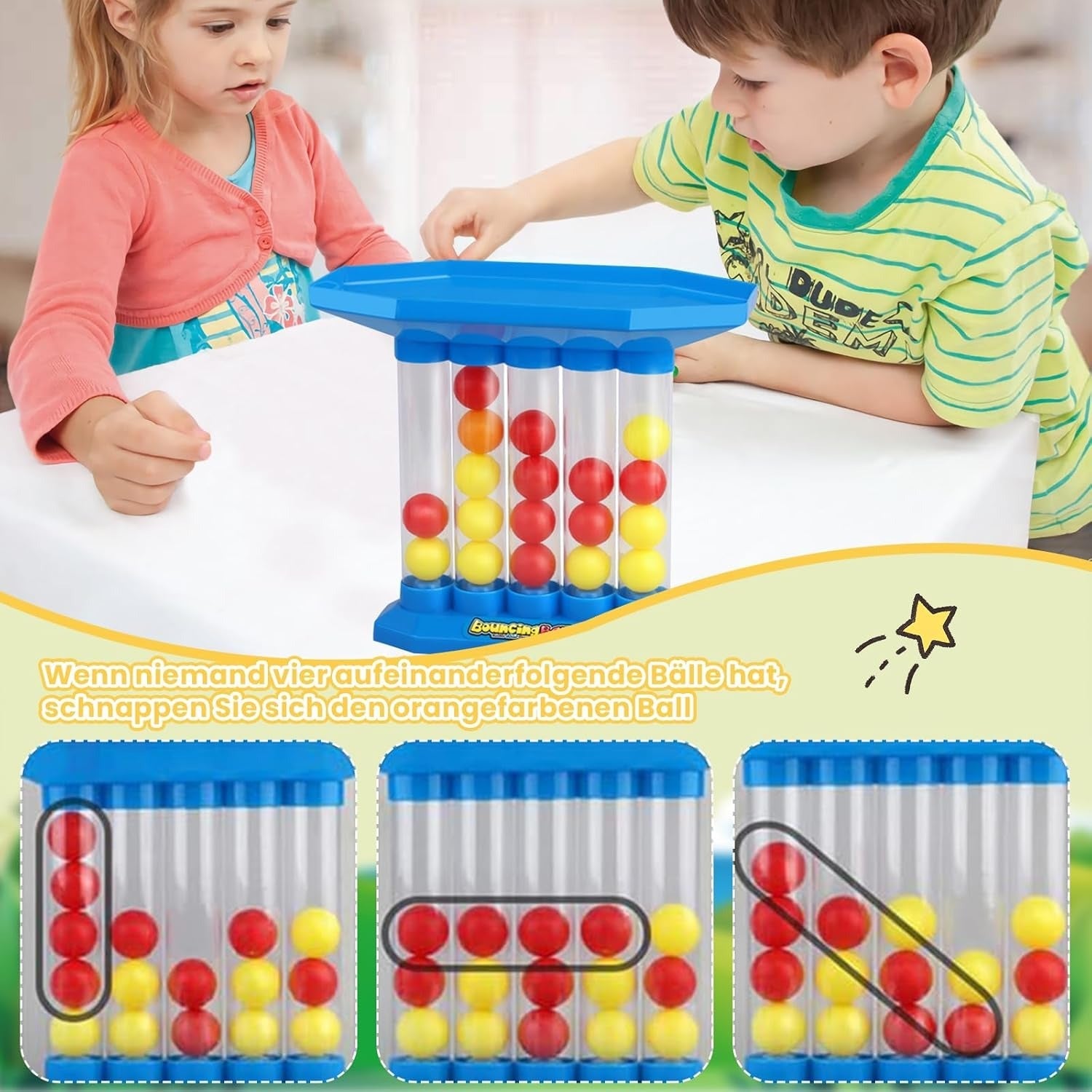 Bouncing Ball Connect Four Tabletop Family Fun - 047