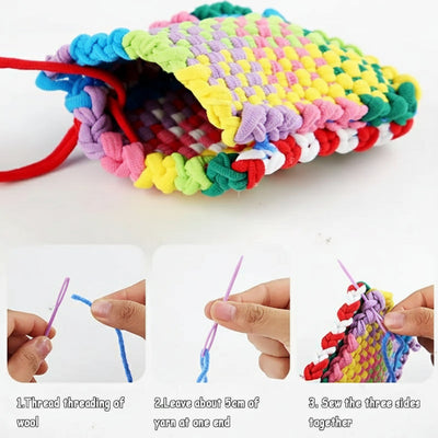 Kit de tejido DIY para niños – Kit creativo de telar para niños, juguete de aprendizaje temprano
