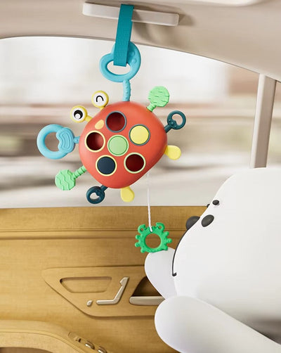 Jouet de traction en silicone crabe Montessori pour tout-petits