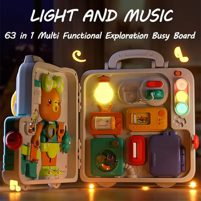 Kit de tablero de actividades sensoriales con luz y sonido Mega Multi-actividades para aprendizaje - 514