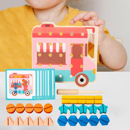 Shape Screw and Nut Combination Wooden Kit - 672