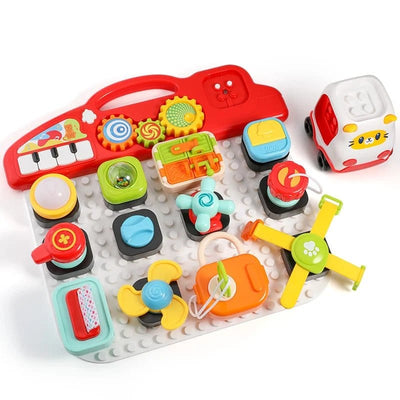 Multifunctional Early Education Busy Learning Activity Blocks Board - without Box