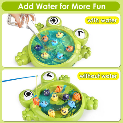 Juego de pesca de ranas Fidtoy para niños mayores de 3 años