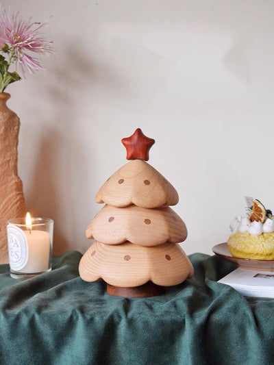 Caja de almacenamiento para árbol de Navidad multicapa, adorno de escritorio, regalo de Navidad creativo