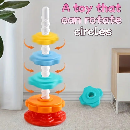 Without Box Rainbow Rotating Spin Stacking Tower - 205