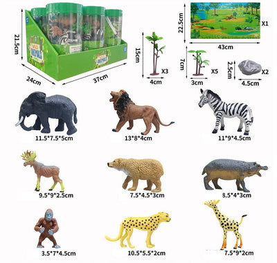 Mini Figurines Animaux de la Ferme avec Arbre - 388