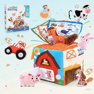 BabyBarn – Doux & Éducatif – Ferme avec animaux en peluche