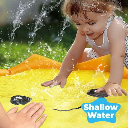 Pool Wave Toddler Splash Pad, Inflatable Water Sprinkler Play Mat