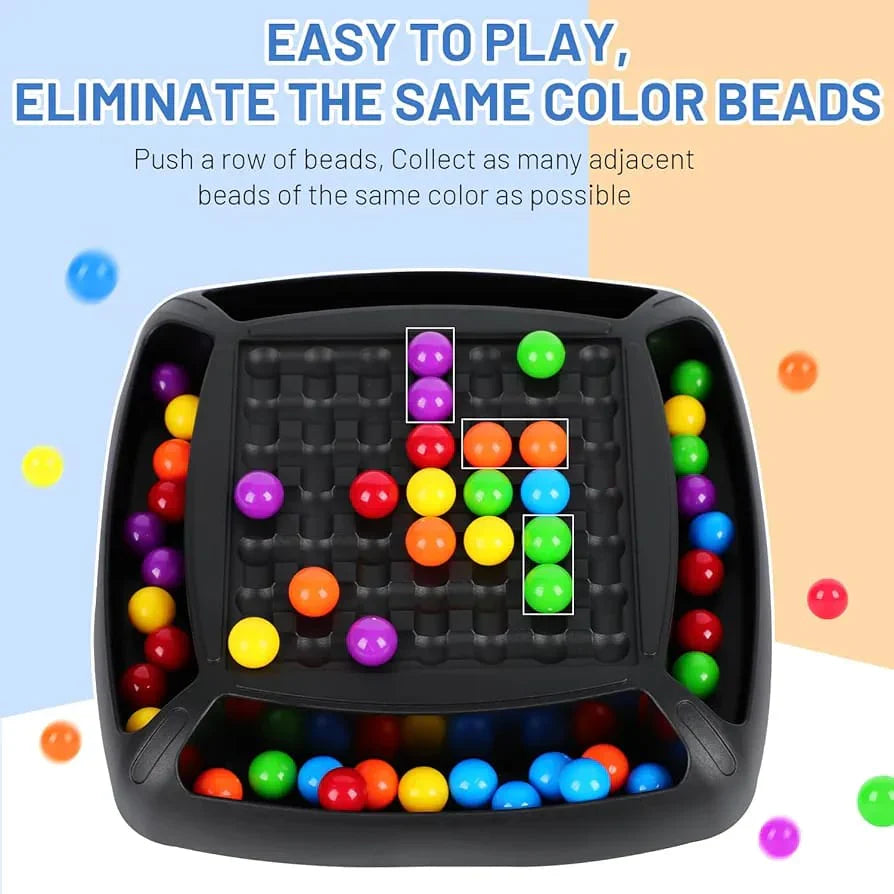 Fidtoy Rainbow Chessboard Ball Game for Kids and Family Play