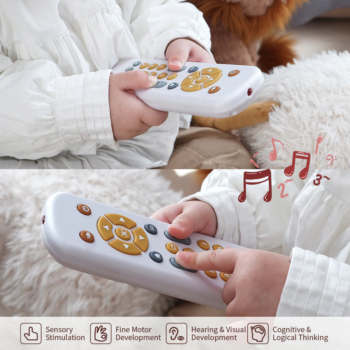 Infant TV Remote Control Toy – Montessori Baby Learning & Simulation Play