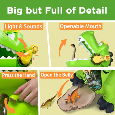 Fidtoy Big Dinosaur Toy Set with T-Rex Storage Box