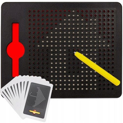 Tablette de dessin magnétique Fidtoy Small Freehand Magpad avec 10 cartes de motifs | Jouet de dessin magnétique