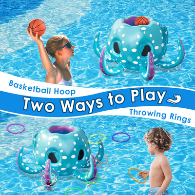 Juego de piscina de pulpo inflable Fidtoy, juguete de verano 2 en 1