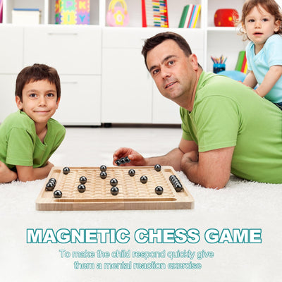 Jeu de société magnétique pour enfants et adultes – Jouet de puzzle amusant pour la famille avec des pierres magnétiques et un jeu de stratégie