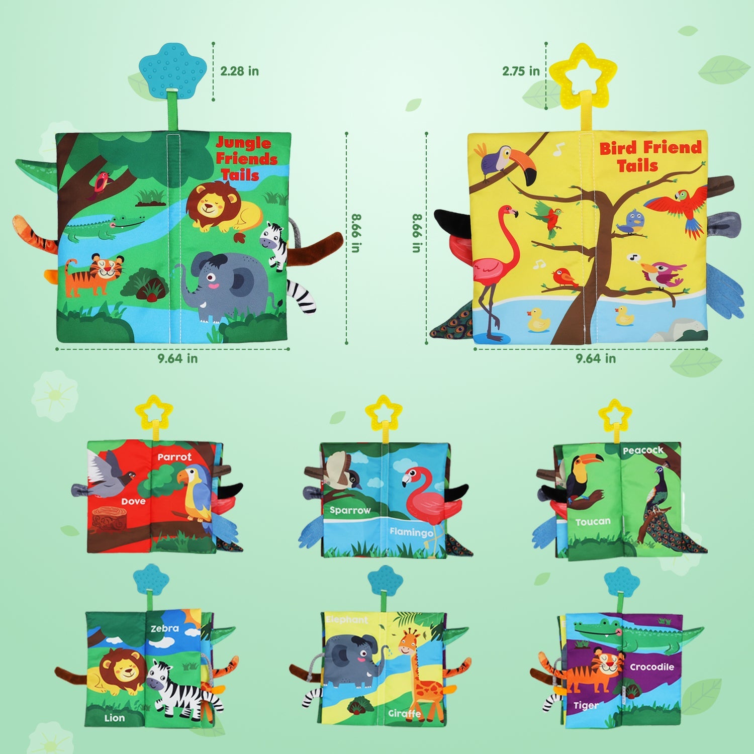 2 Pack Soft Baby Book