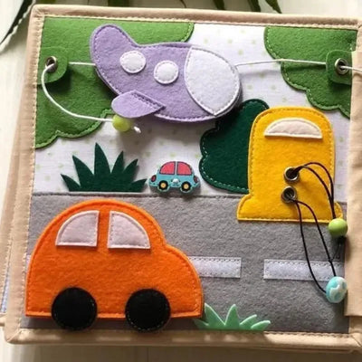 Fidtoy Felt Montessori Activity Book – 16 Page Busy Book for Toddlers