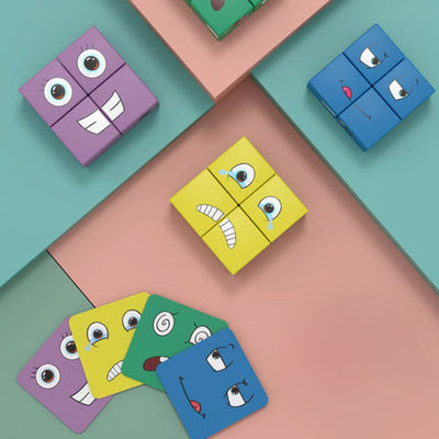 Cube éducatif Montessori – Casse-tête Tangram pour enfants