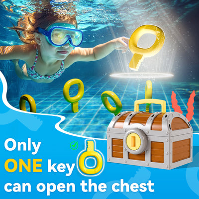 Jouet de piscine Pool Wave Kids Diving, Jeu de plongée aquatique avec coffre au trésor