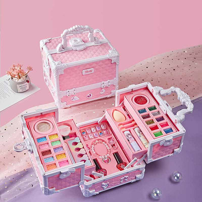 Trousse de Maquillage Princesse pour Enfants Fidtoy – Vanity avec Brosses, Rouges à Lèvres et Accessoires