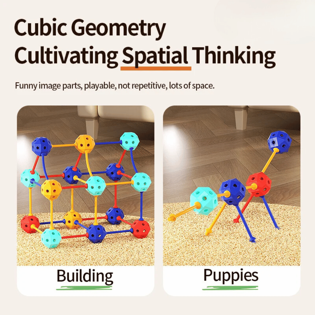 Connect Beads™ - Flexibele PVC kralen - 3D Geometrische bouwblokken